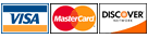 We accept Visa, MasterCard, and Discover